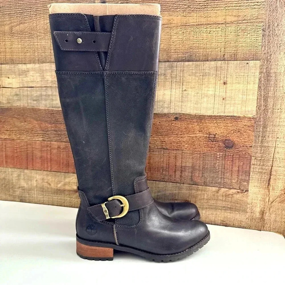 NWT Timberland Women's 23699 Earthkeepers Bethel Tall Riding Boot - Brown - Picture 2 of 7